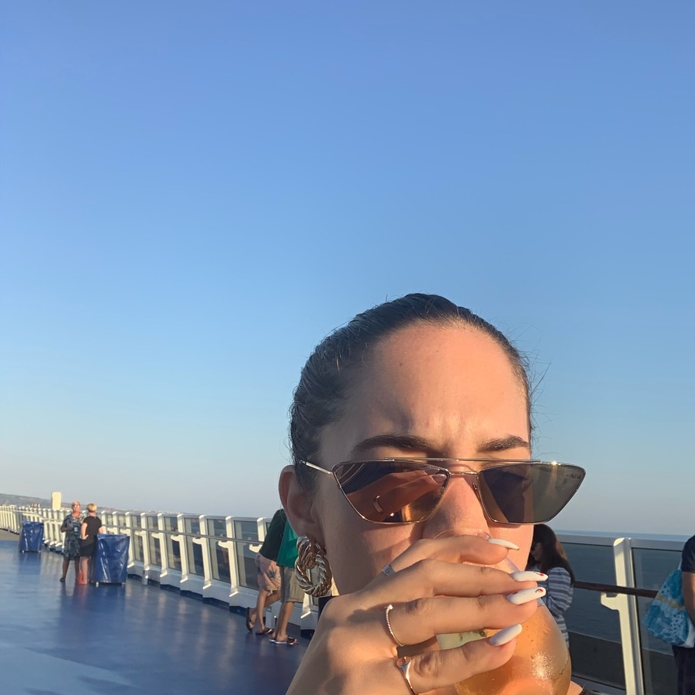 TRENDY ROSE GOLD REFLECTING SUNGLASSES - Picture 4 of 4